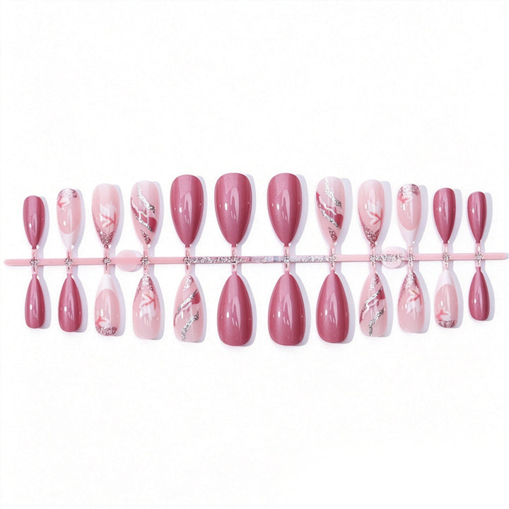 Elegant Floral Stiletto Nail Art Set Kalsten