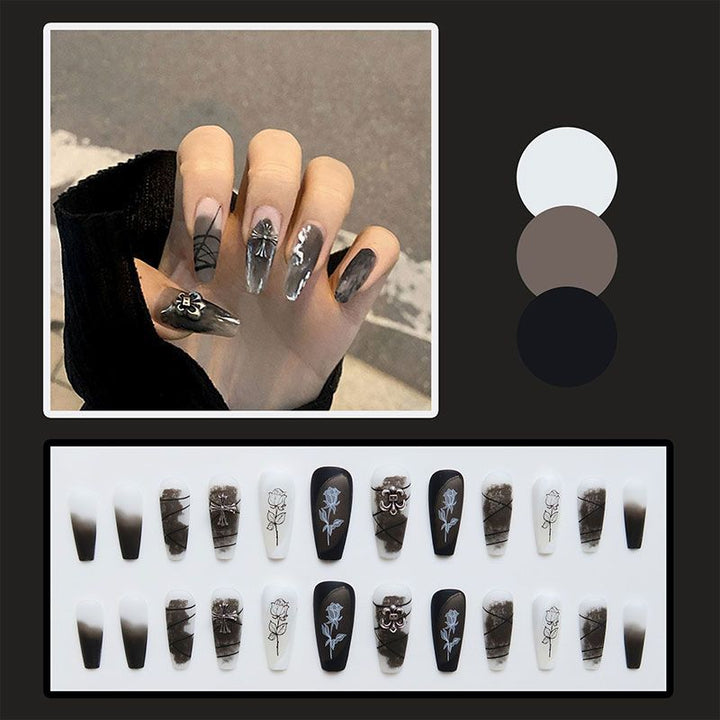 Artistic Floral Abstract Press-On Nail Set Kalsten