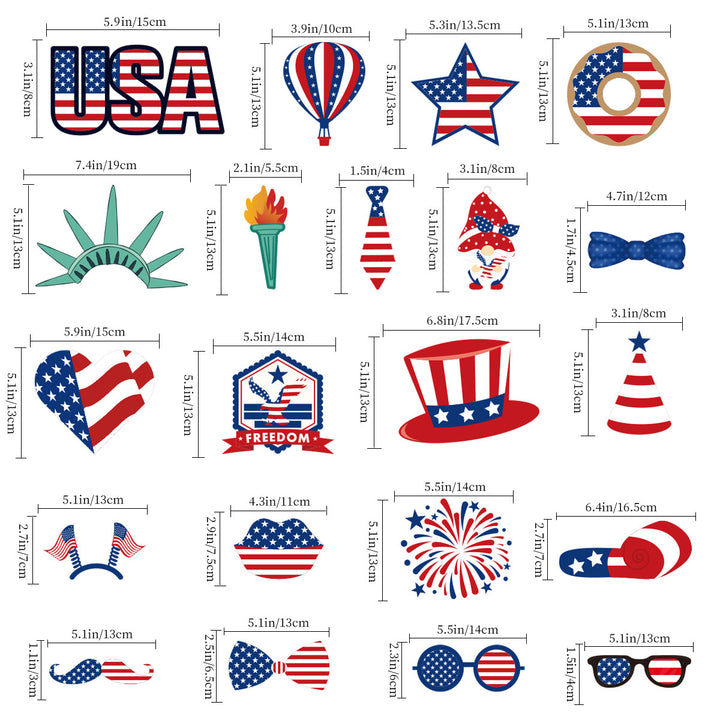 Ladies Photo Prop Set for Patriotic Celebrations Kalsten