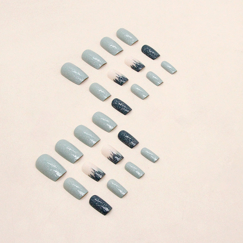 Gradient Glitter Gel Nail Tips Set Kalsten