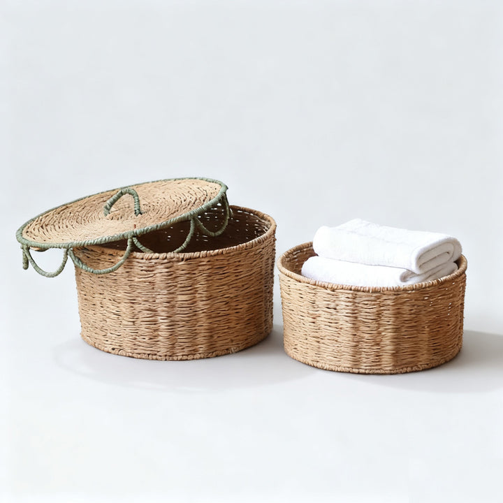 Storage basket with lid and handles Kalsten