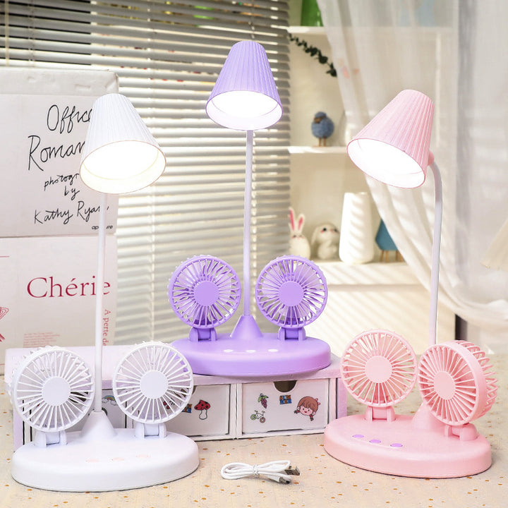 Ladies Multifunctional Table Lamp with Integrated Fans Kalsten