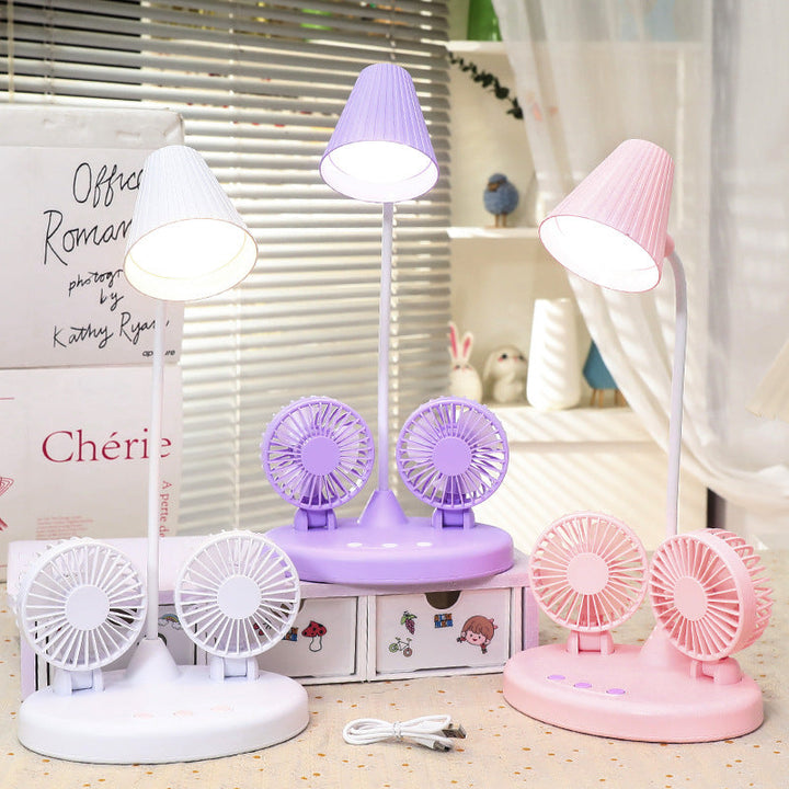 Women's multifunctional desk lamp with two integrated fans Kalsten