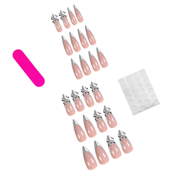 Glamorous artificial nails with decorative accents Kalsten