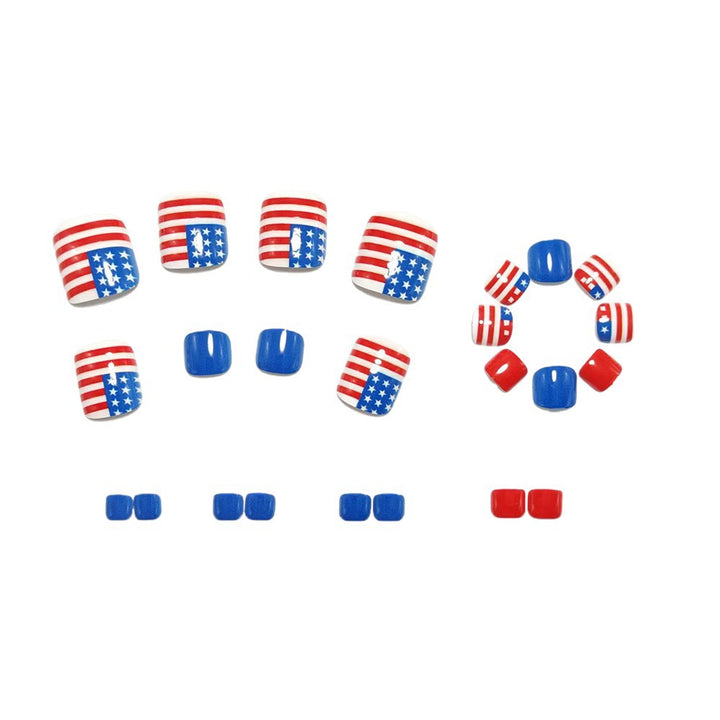 Nail art with patriotic motif Kalsten