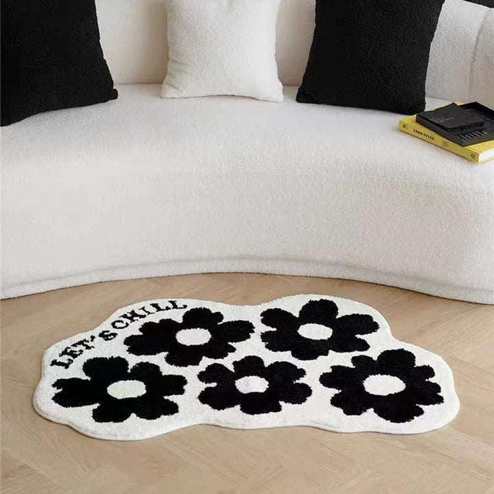 Abstract Space-Theme Bath Mat