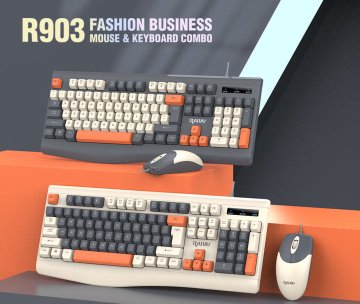 Wired Ergonomic Mechanical Keyboard and Mouse Set Kalsten