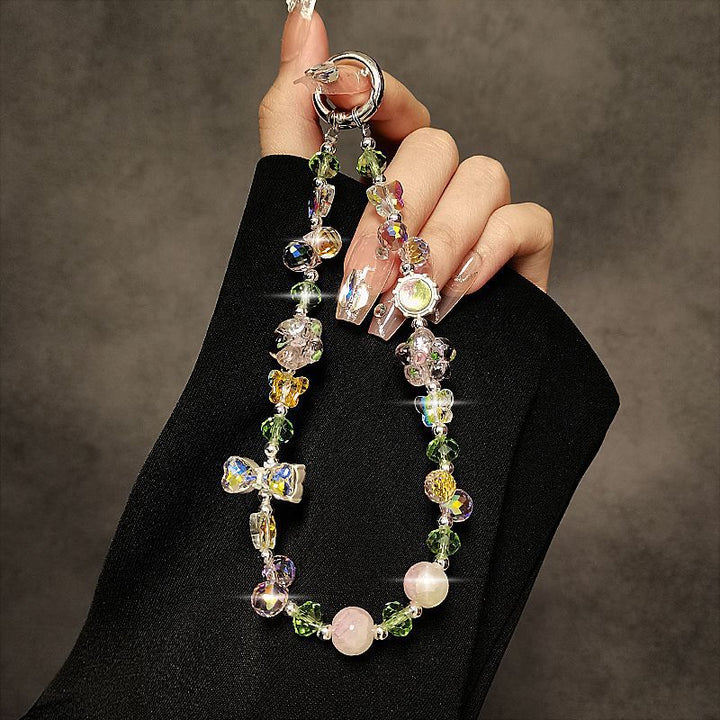 Floral Beaded Charm Keychain Kalsten