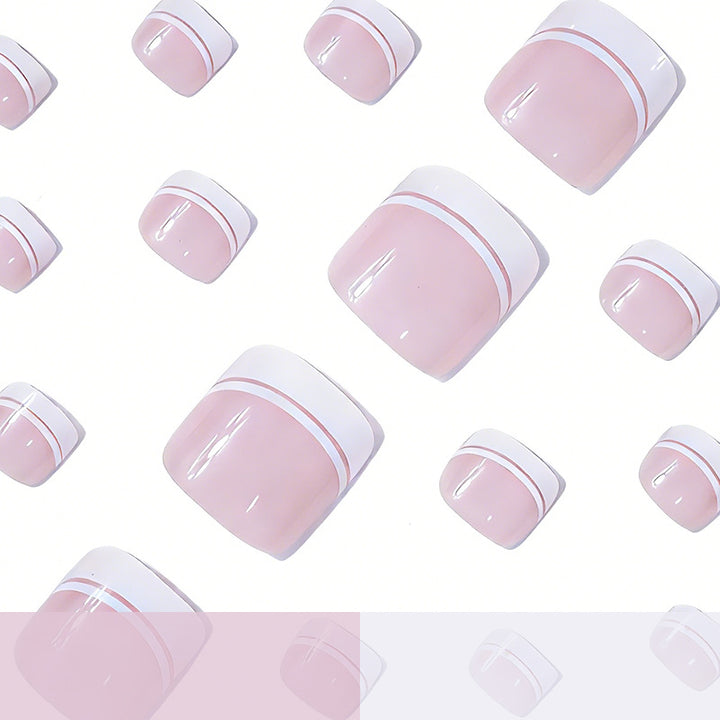 French Tip Pedicure Nail Art Kalsten