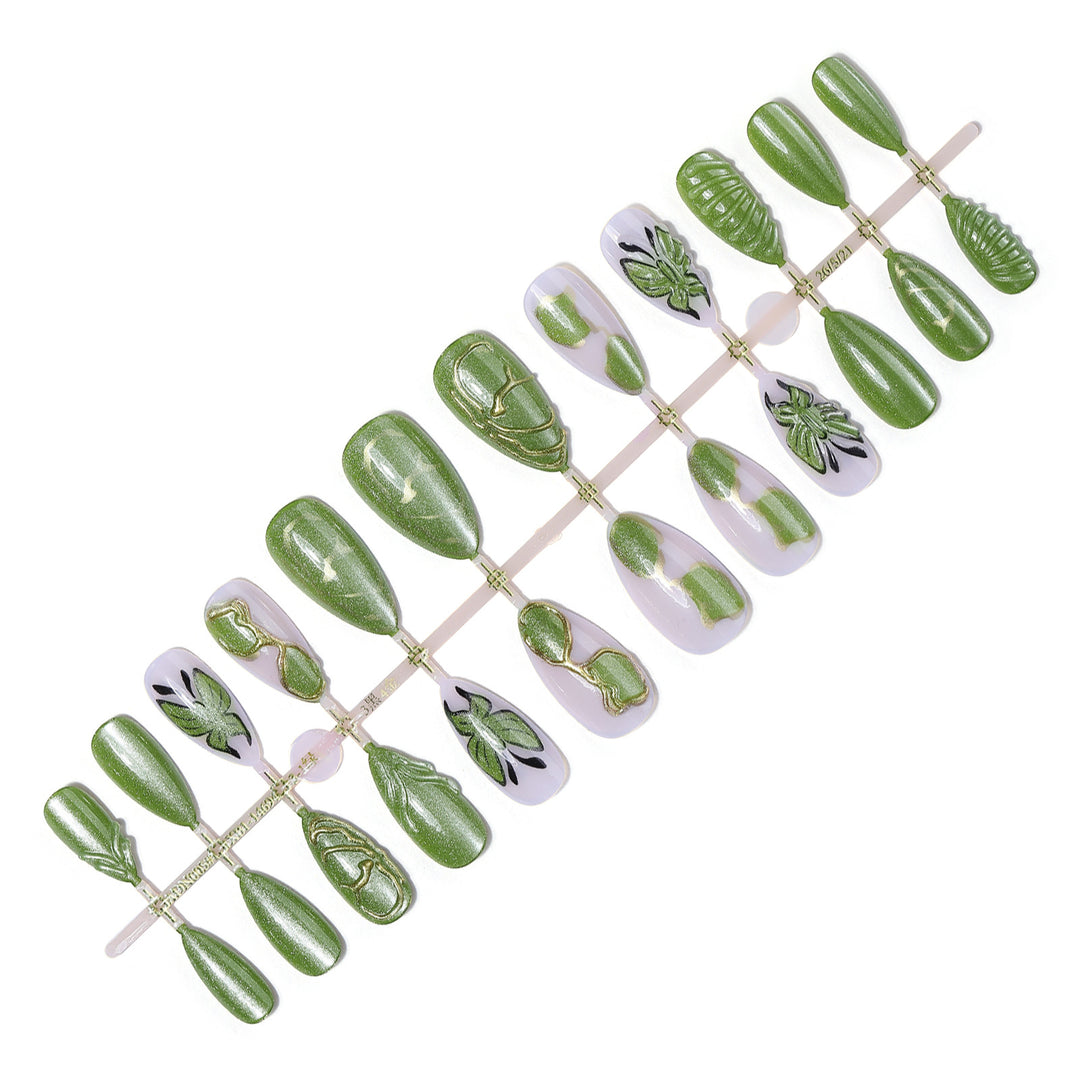 Nature-Inspired Press-On Nail Art Set Kalsten