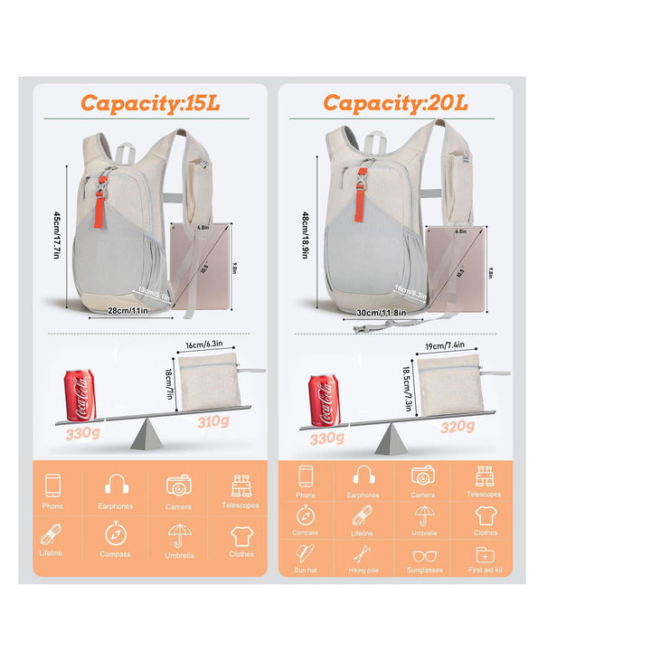 Versatile sports backpack with drink holder and safety compartment Kalsten