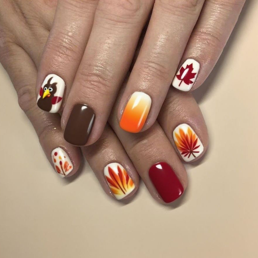 Festive Thanksgiving Nail Art Kit Kalsten
