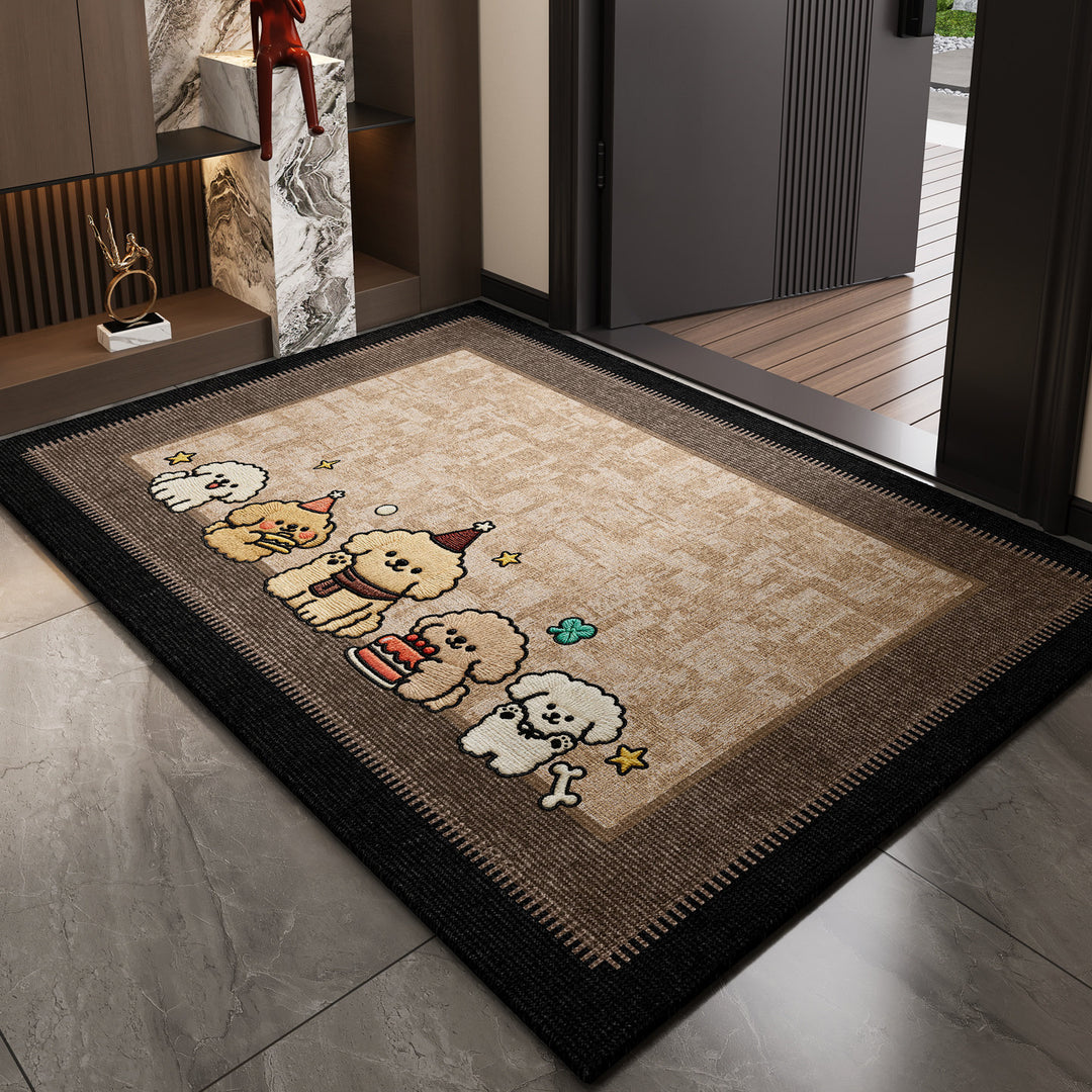 Cartoon Animal-Themed Welcome Mat