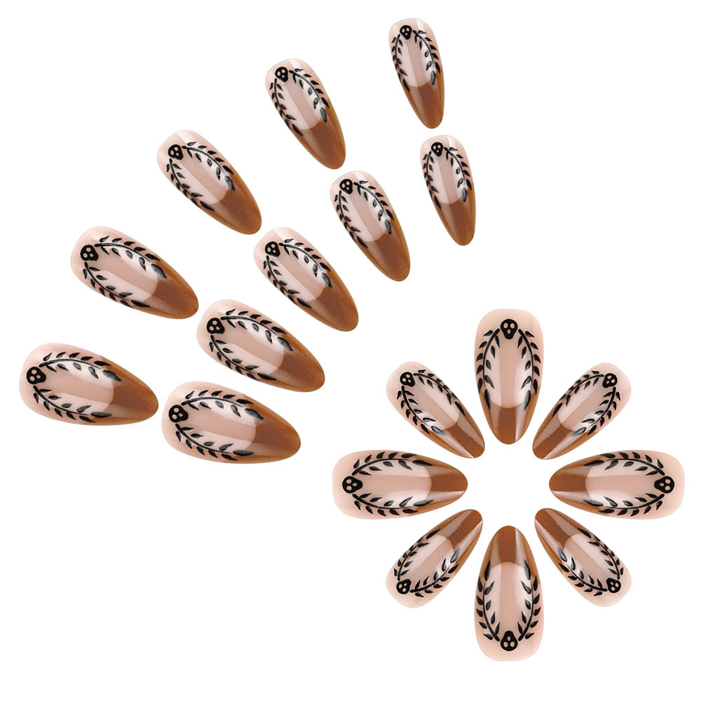 Artistic Halloween-Inspired Press-On Nail Set Kalsten