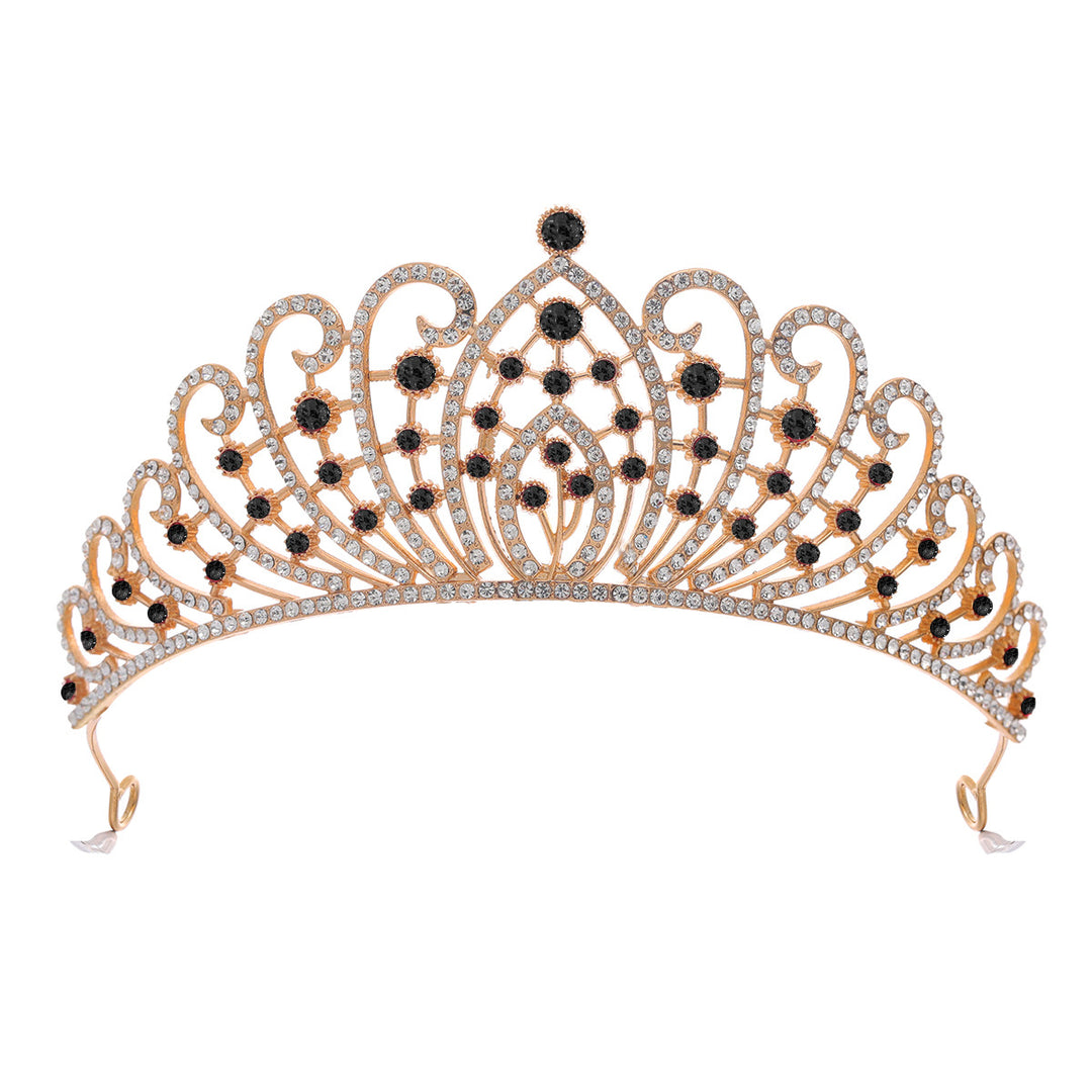 Ladies Elegant Rhinestone Tiara with Floral Details Kalsten