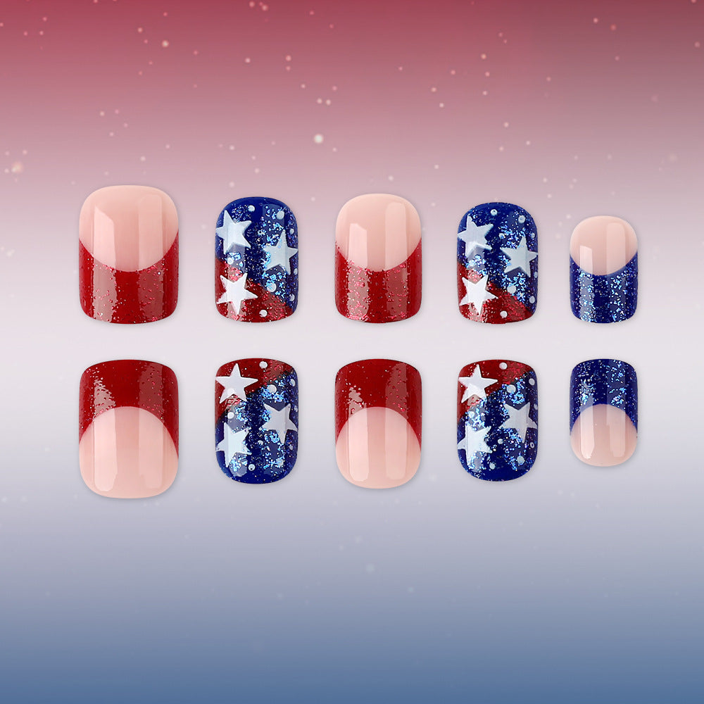 Seasonal Glitter Star Press-On Nails Kalsten