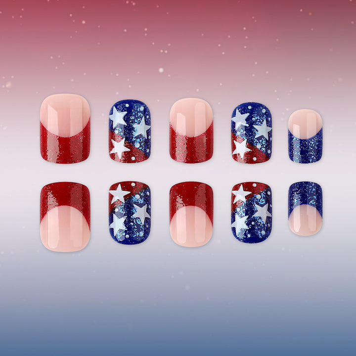 Seasonal Glitter Star Press-On Nails Kalsten