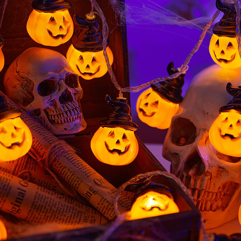 Decorative Halloween string lights with pumpkin motifs Kalsten
