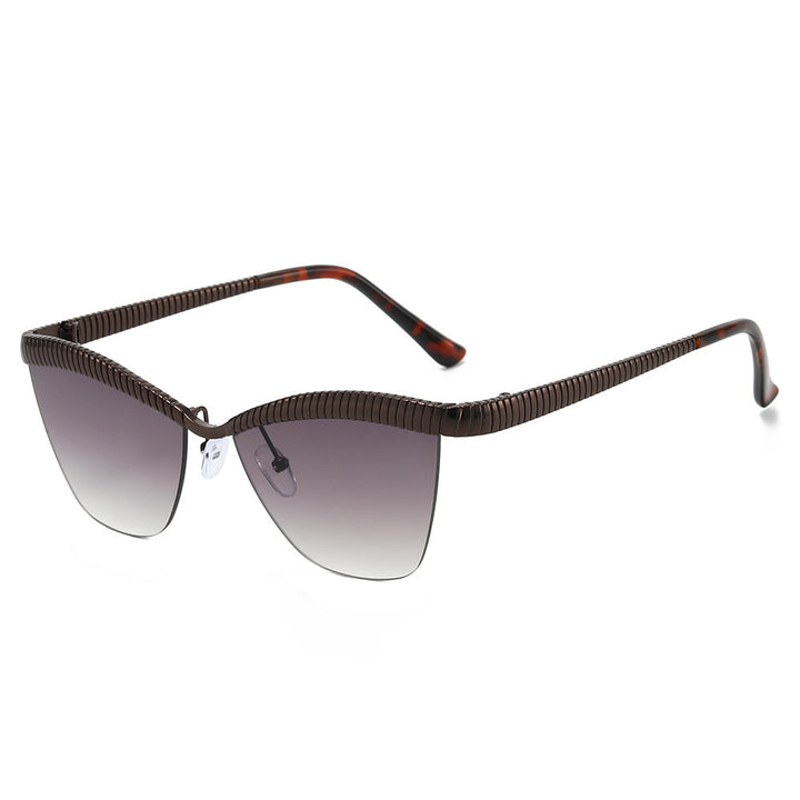 Modern Cat-Eye Sunglasses with Decorative Textured Frames Kalsten