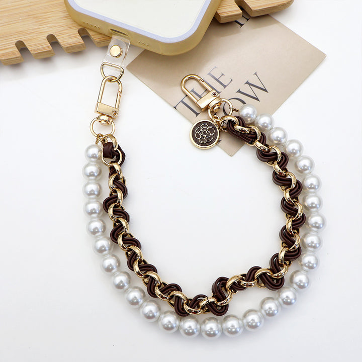 Chic Pearl-Chain Eyewear Holder Kalsten