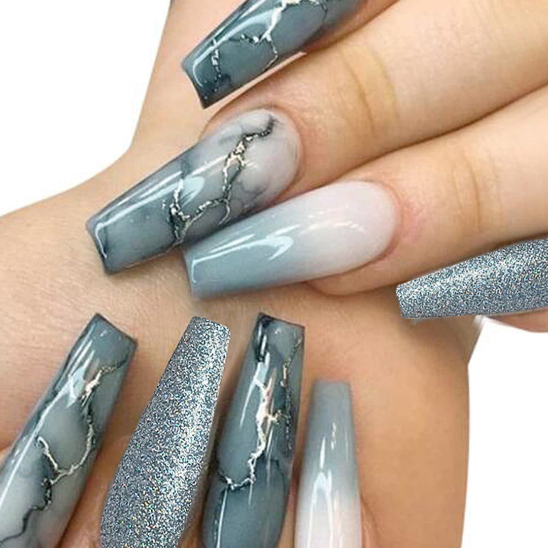 Artistic Marble Effect Press-On Nail Set Kalsten