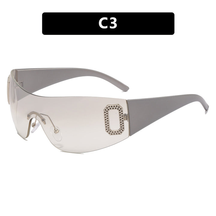 Women's sporty sunglasses in futuristic shield design Kalsten