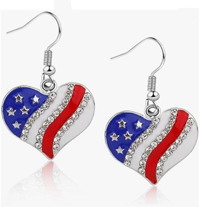 Ladies playful star earrings with crystal embellishment and hook closure Kalsten