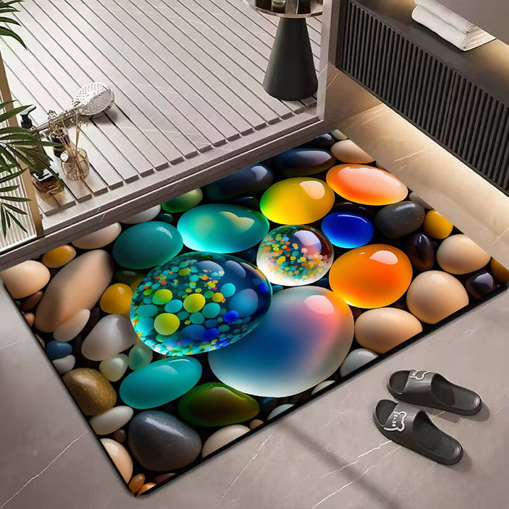 Stone-Inspired Decorative Area Mat