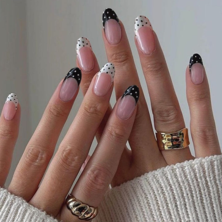Stylish Polka Dot Press-On Nail Design Kalsten