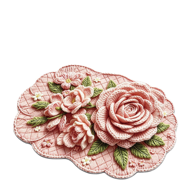 Floral Embellished Bath Mat Kalsten