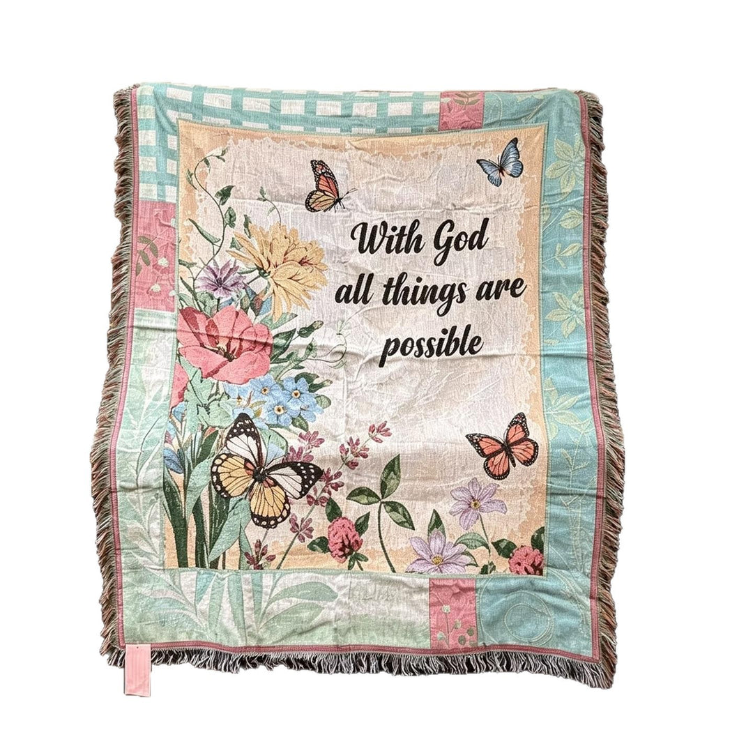 Inspirational Quote Throw Blanket