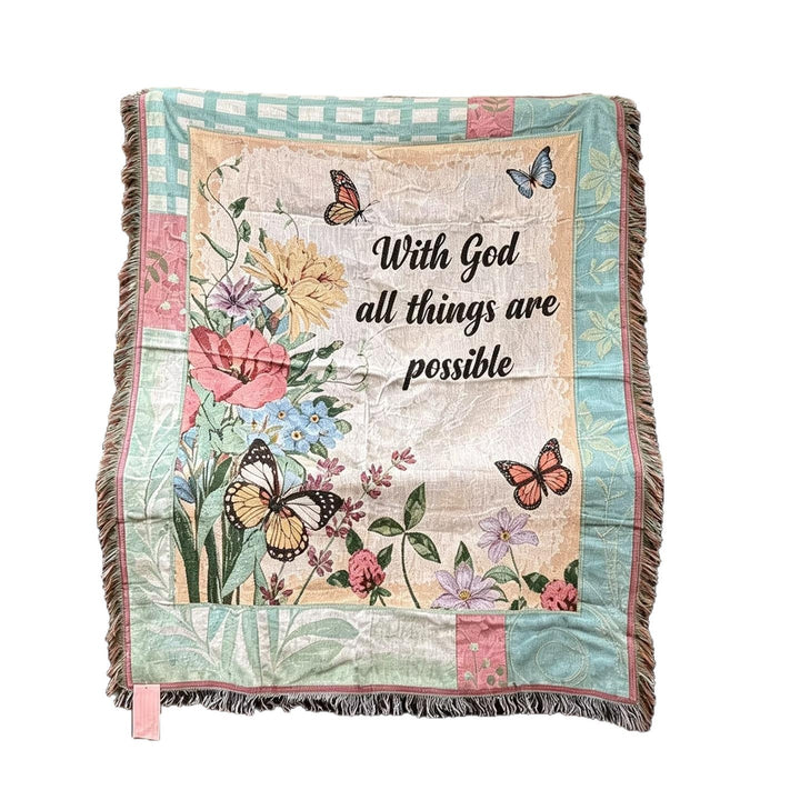 Inspirational Quote Throw Blanket
