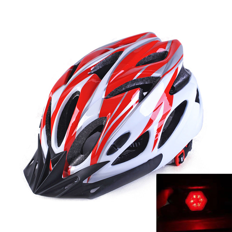 Mountain bike helmet with integrated safety light and dynamic ventilation Kalsten