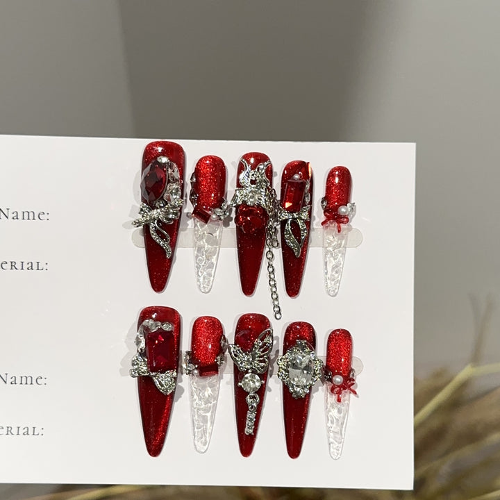 Luxurious Glittering Press-On Nail Set