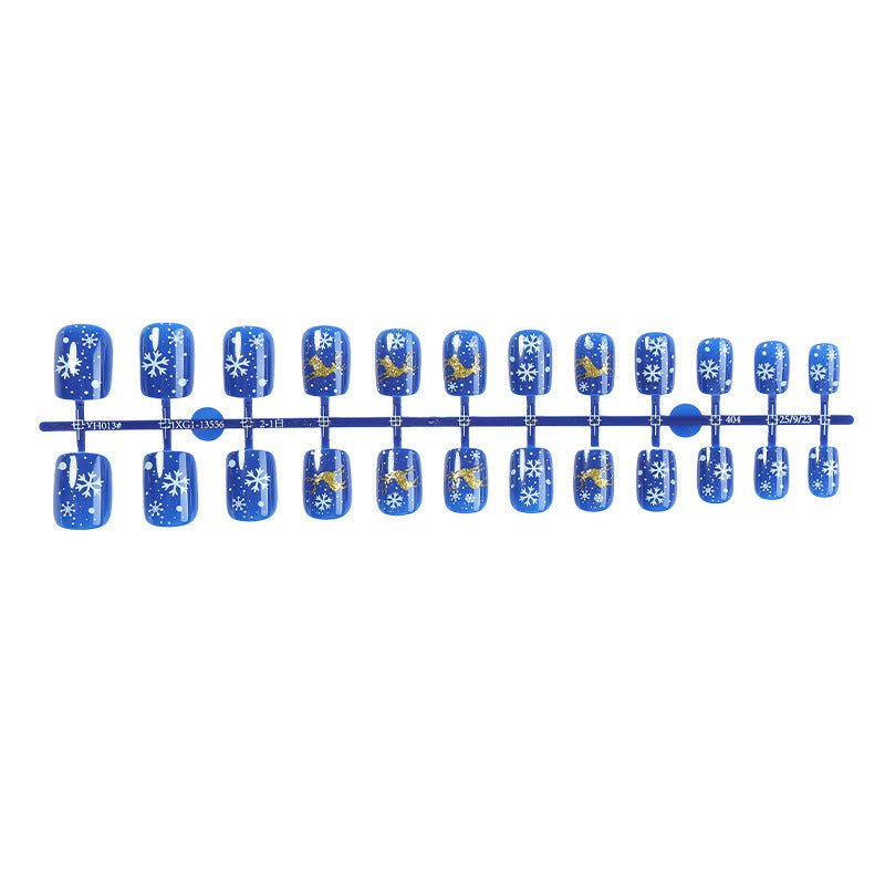 Artificial nail set with festive snowflake design Kalsten