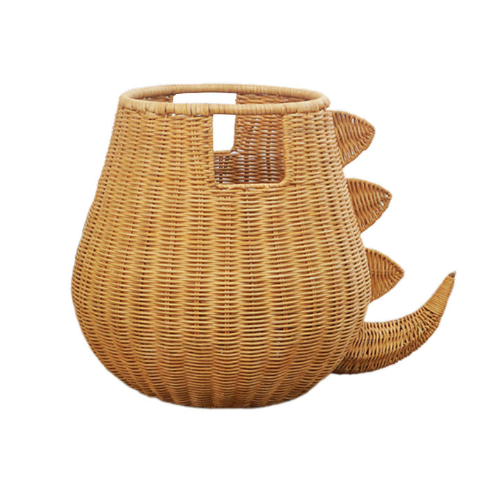 Handcrafted toy basket with dinosaur motif Kalsten