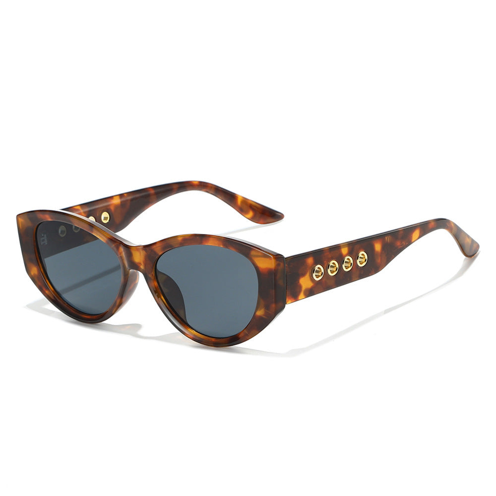 Cat-Eye Sunglasses with Decorative Gold Accents Kalsten
