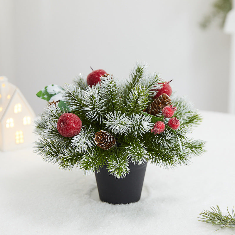 Artificial Snowy Pine Centerpiece