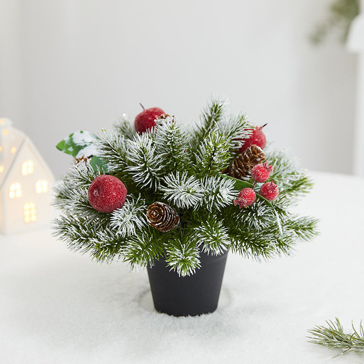 Artificial Snowy Pine Centerpiece