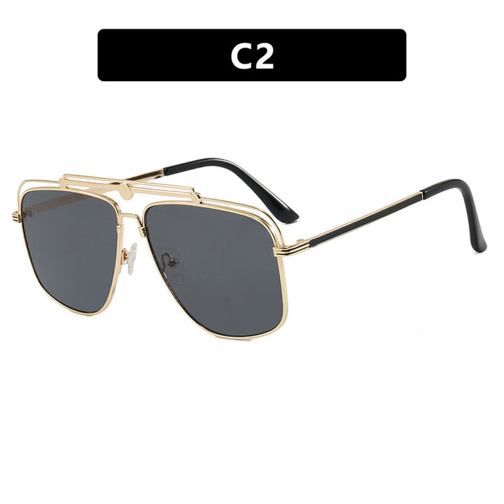 Women's elegant square sunglasses with gold accents Kalsten