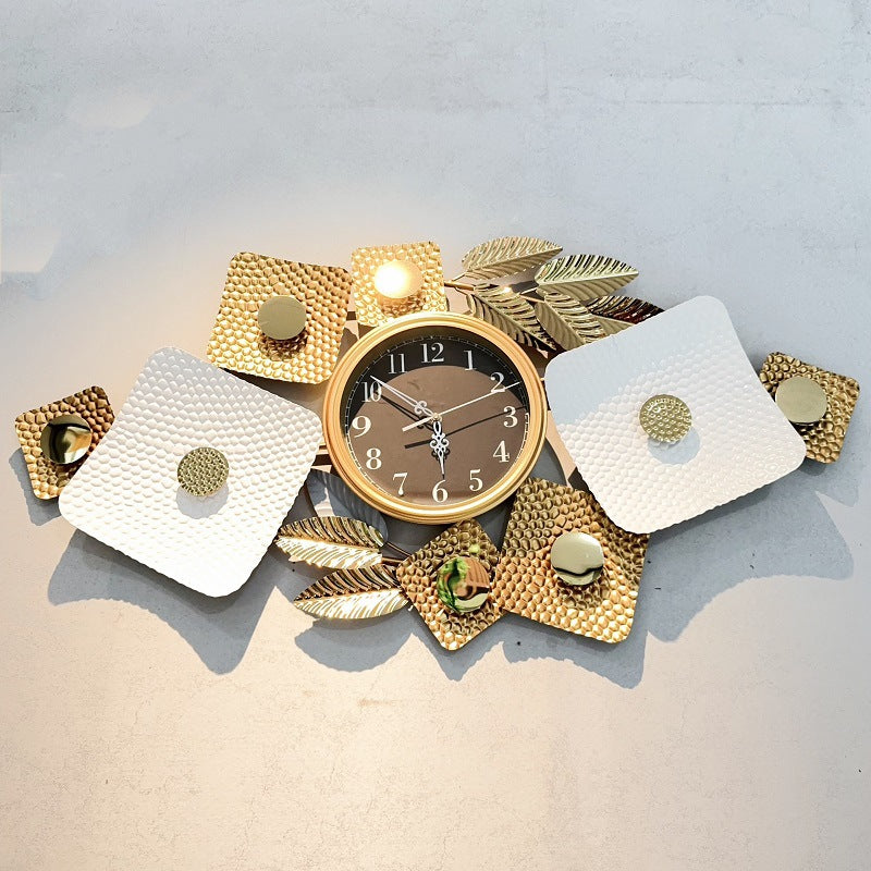 Contemporary Floral Wall Clock Sculpture Kalsten