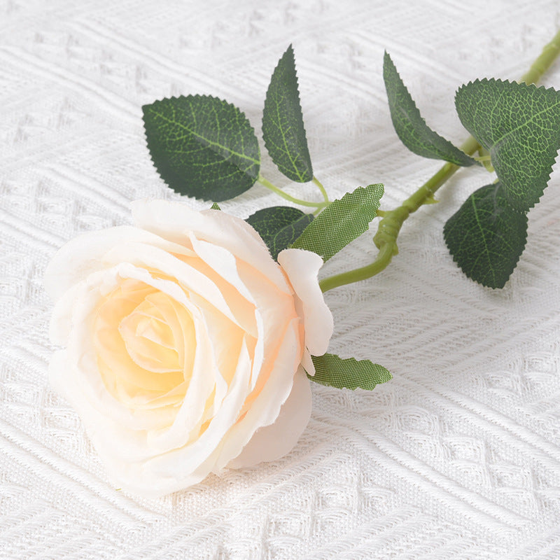 Realistic Fabric Rose Stem Decoration