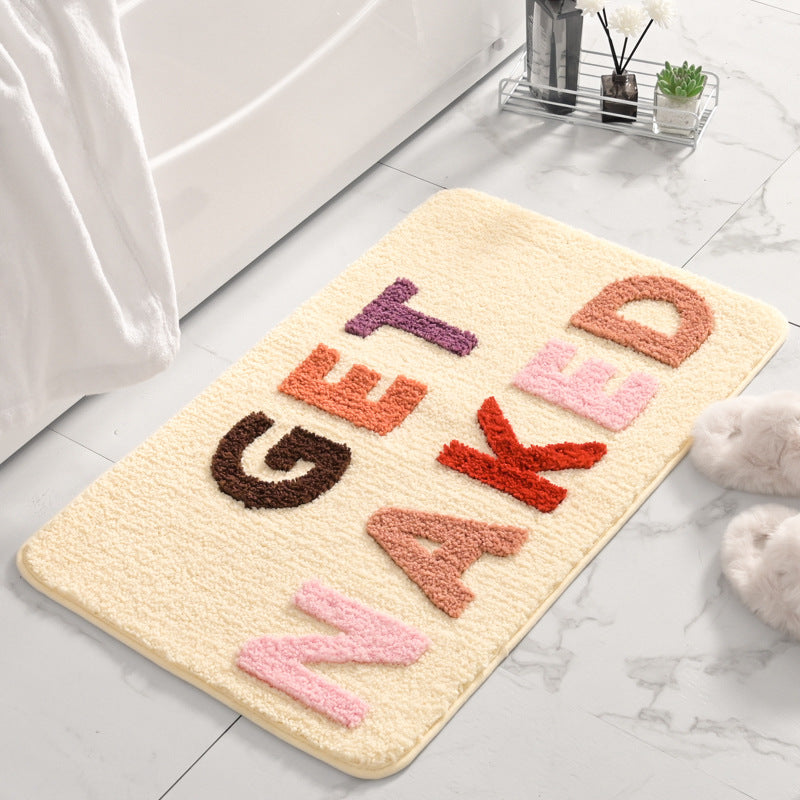 Plush Bathroom Quote Mat Kalsten