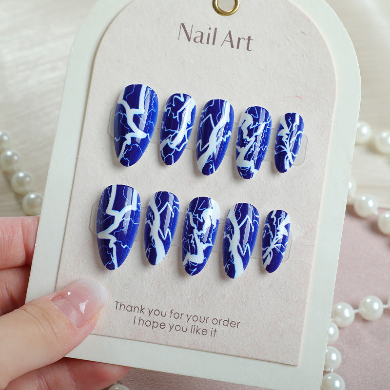 Lightning Bolt Pattern Press-On Nail Set