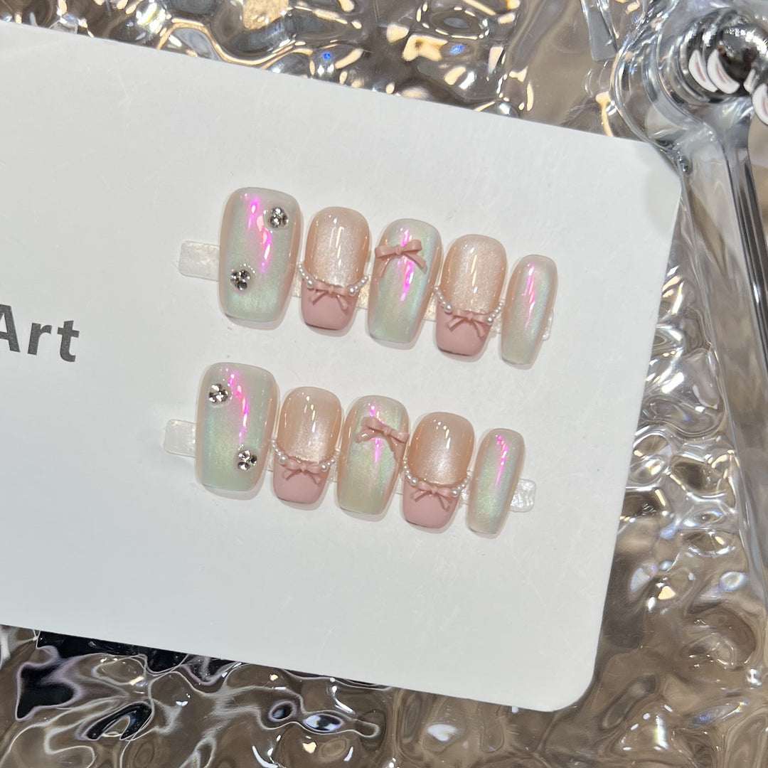 Elegant Stiletto Press-On Nail Set with Decorative Accents Kalsten