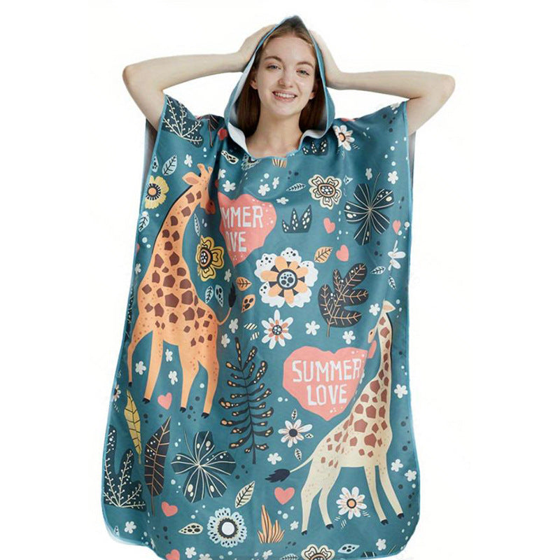 Badeponcho with stylish design and practical hood Kalsten