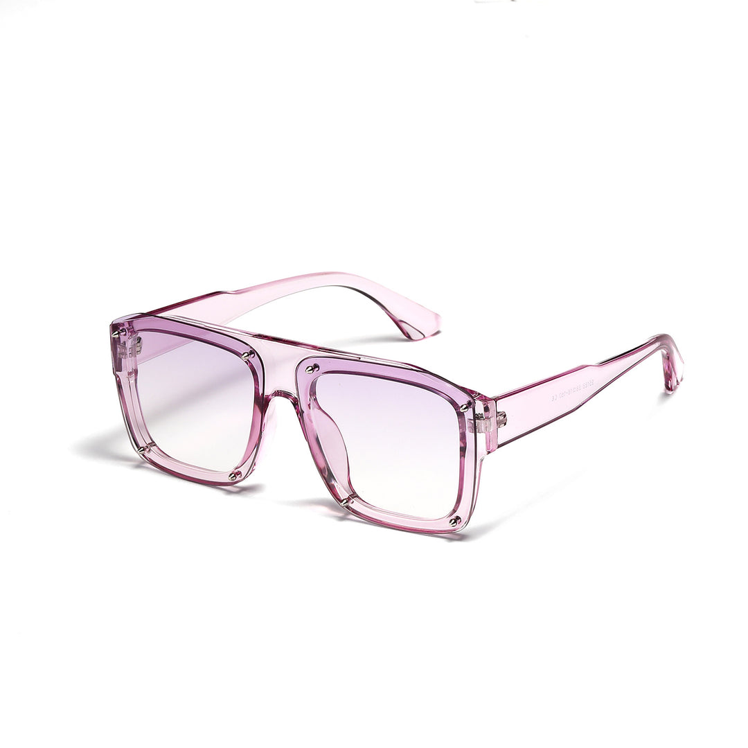 Women's Square Sunglasses with Fashionable Transparent Frame Kalsten