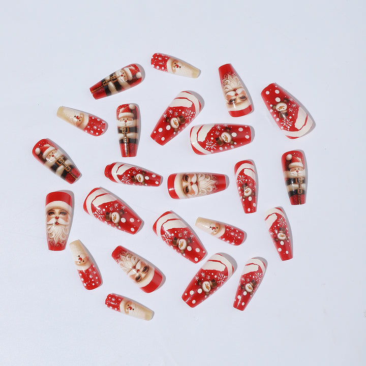Artificial nail set with festive Christmas motifs Kalsten 1789119139
