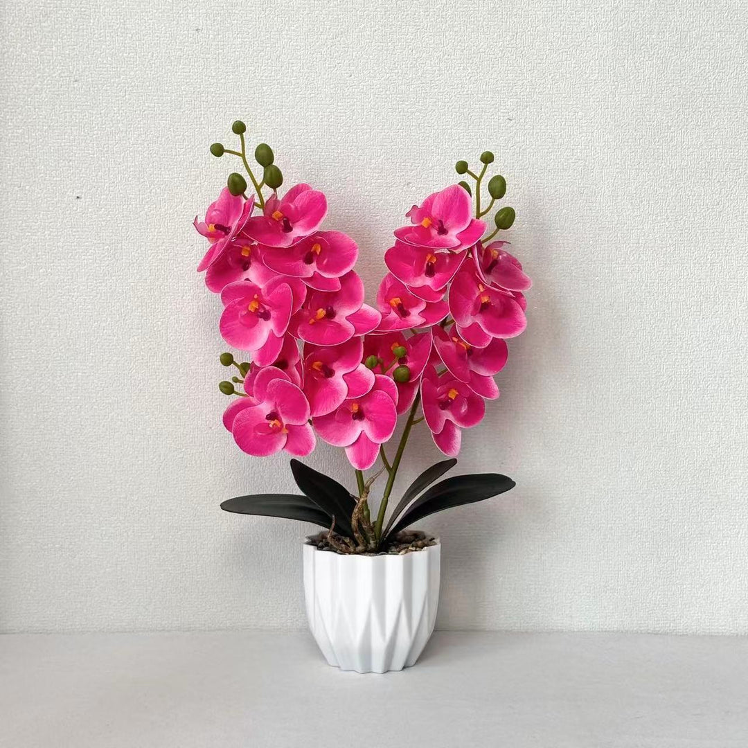 Decorative Artificial Orchid Arrangement for Indoor Home Display