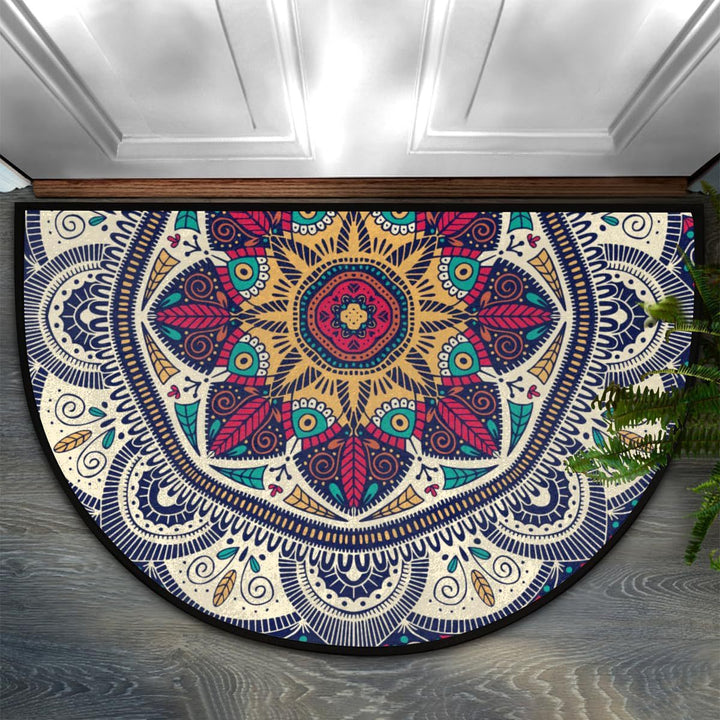 Decorative Mandala Patterned Entrance Mat